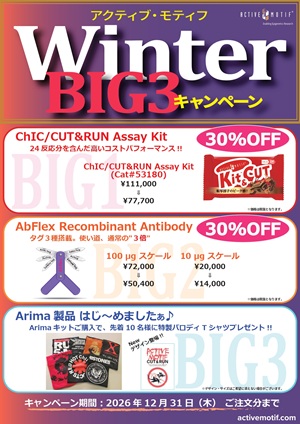 【アクティブ・モティフ】Winter BIG3 キャンペーン